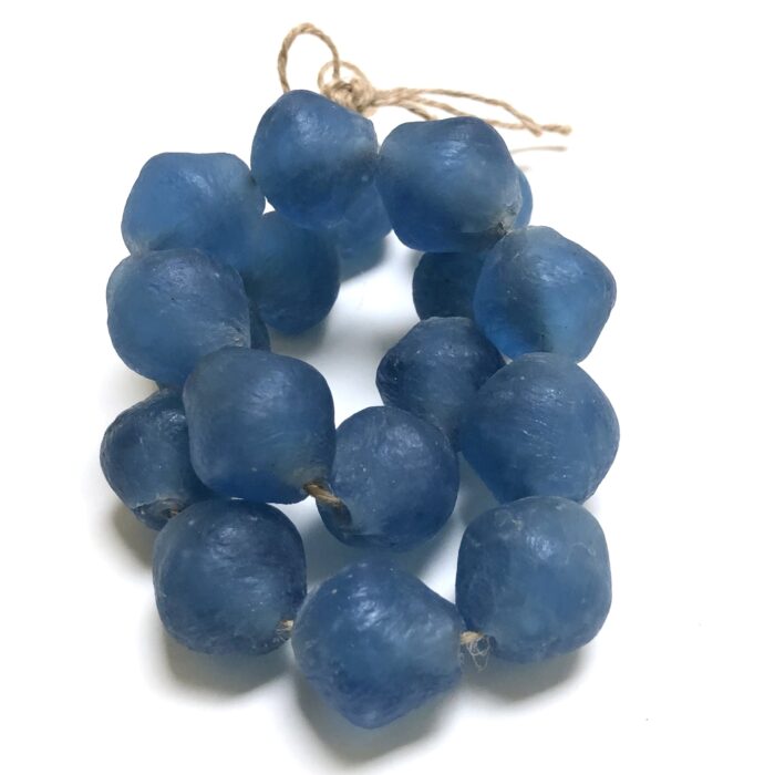 Blue Recycled Glass Bodom Bead