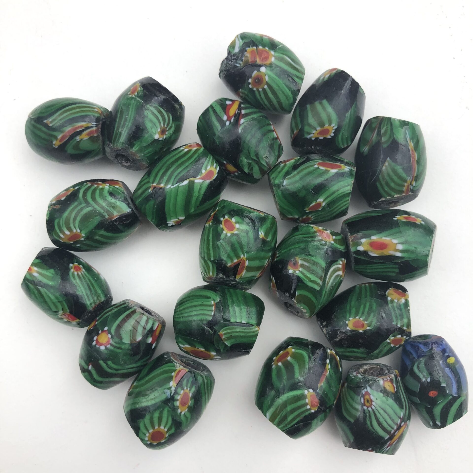 Green Indian Glass Beads